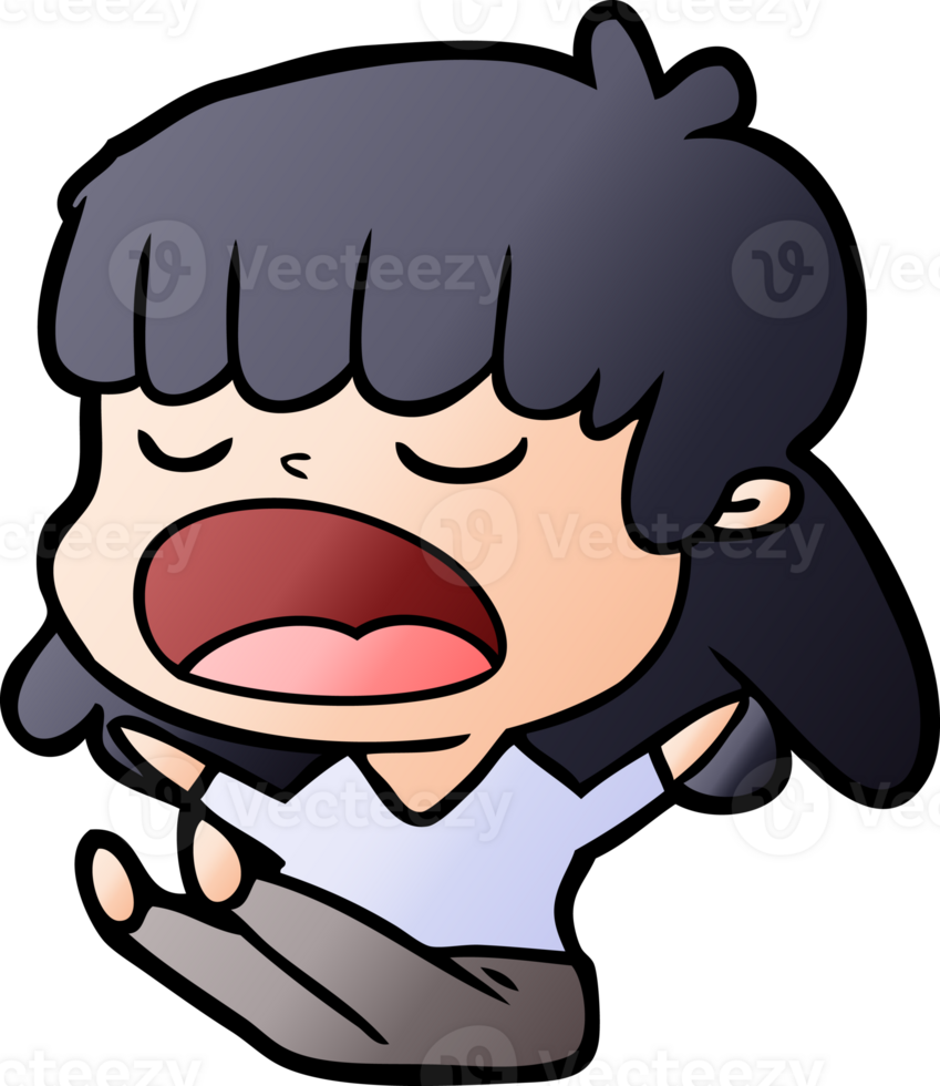 cartoon woman talking loudly png