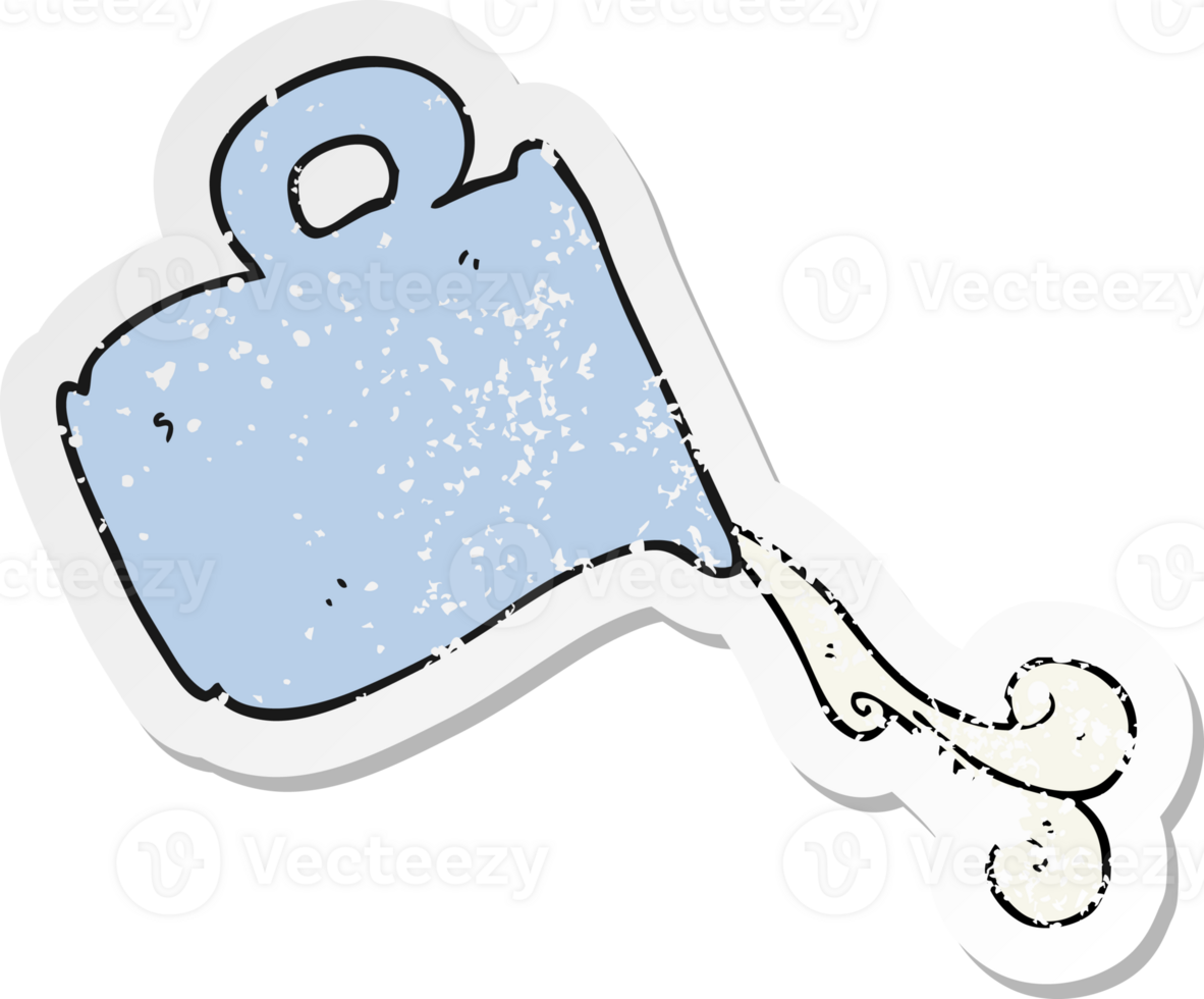 retro distressed sticker of a cartoon pouring milk jug png