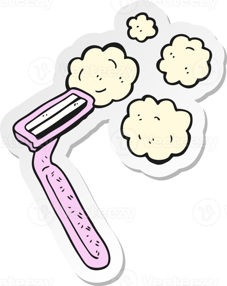 sticker of a cartoon razor png