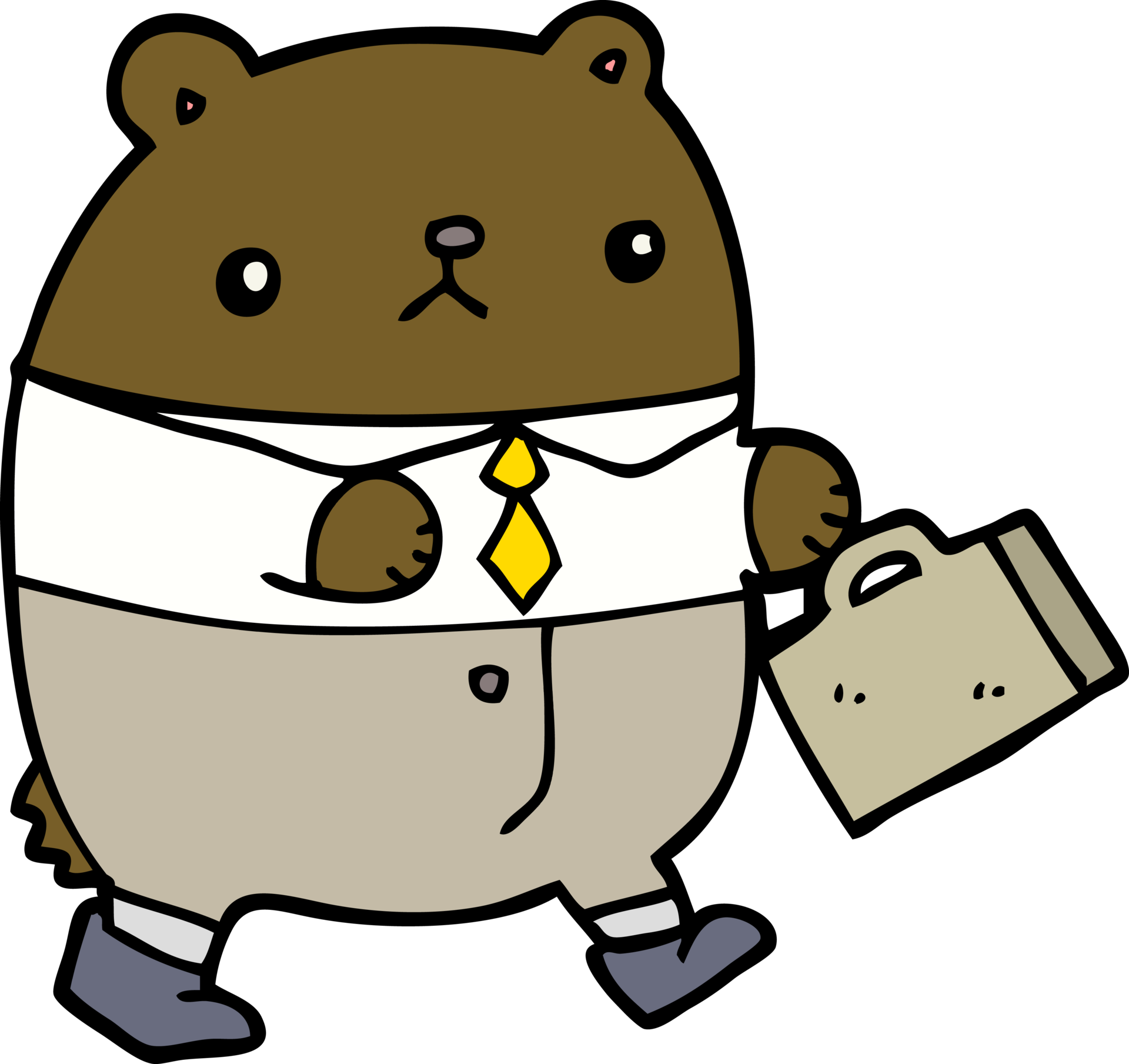 cartoon bear in work clothes 45202845 PNG