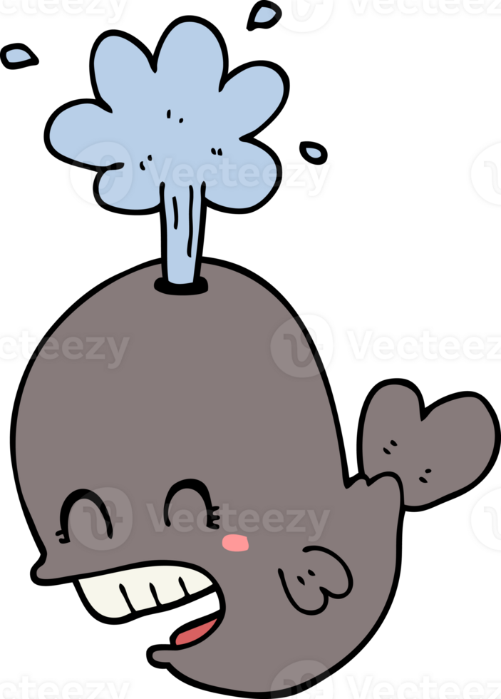cartoon spouting whale png
