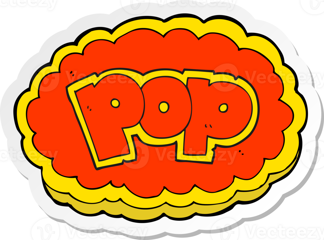 etichetta di un' cartone animato pop simbolo png