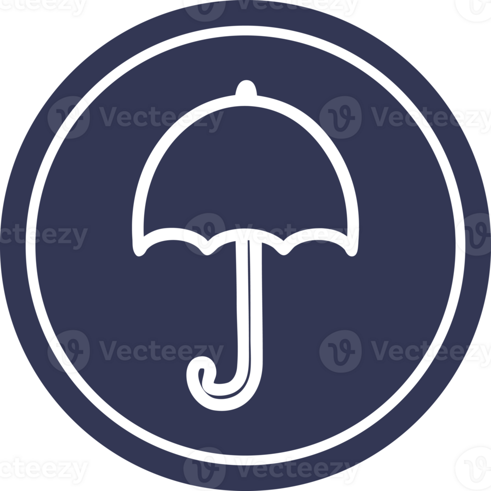 open umbrella circular icon symbol png
