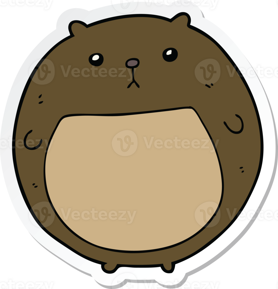 sticker of a cartoon bear png