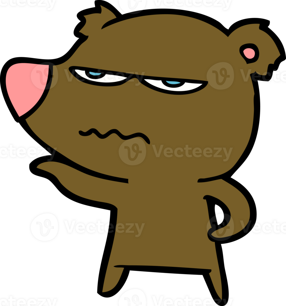 angry bear cartoon png