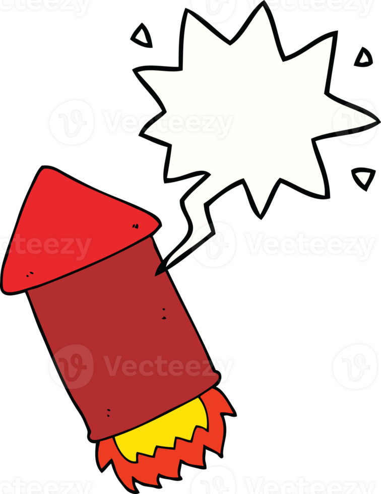 cartoon rocket with speech bubble png