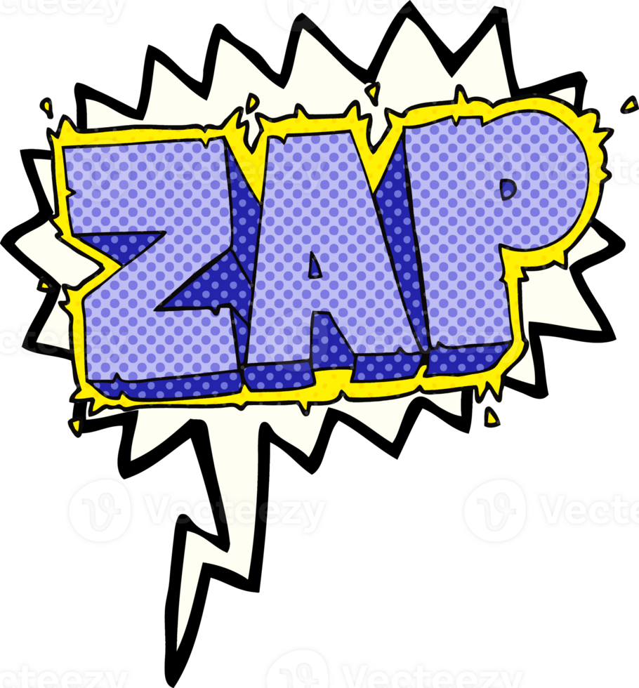 hand drawn comic book speech bubble cartoon zap symbol png