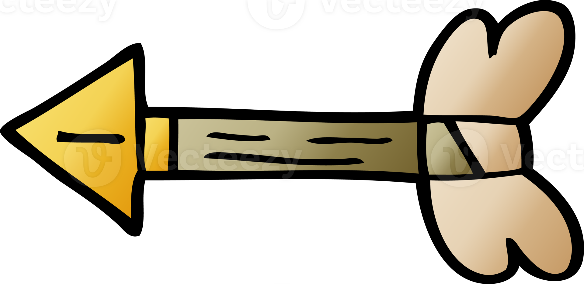 cartoon doodle arrow flying png