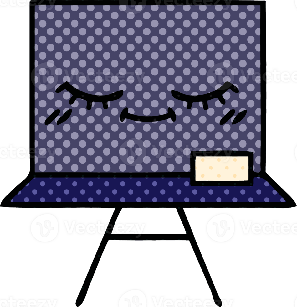 comic book style cartoon of a chalkboard png