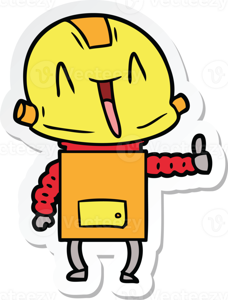 sticker of a cartoon robot png