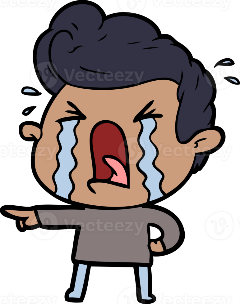 cartoon crying man png