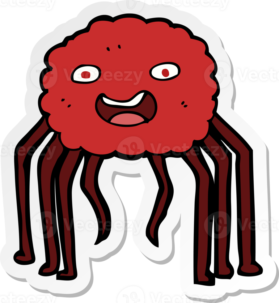 sticker of a cartoon spider png