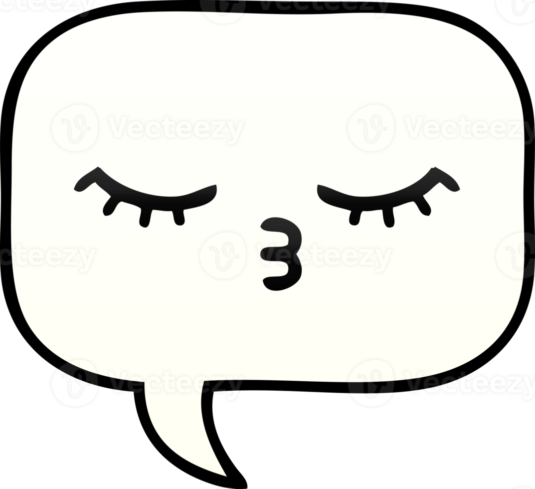 gradient shaded cartoon of a speech bubble png