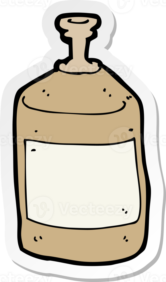 sticker of a cartoon old squirt bottle png