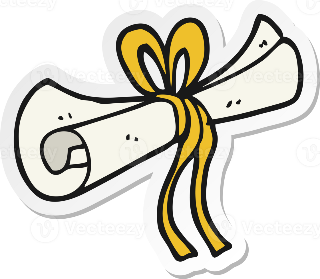 sticker of a cartoon scroll png