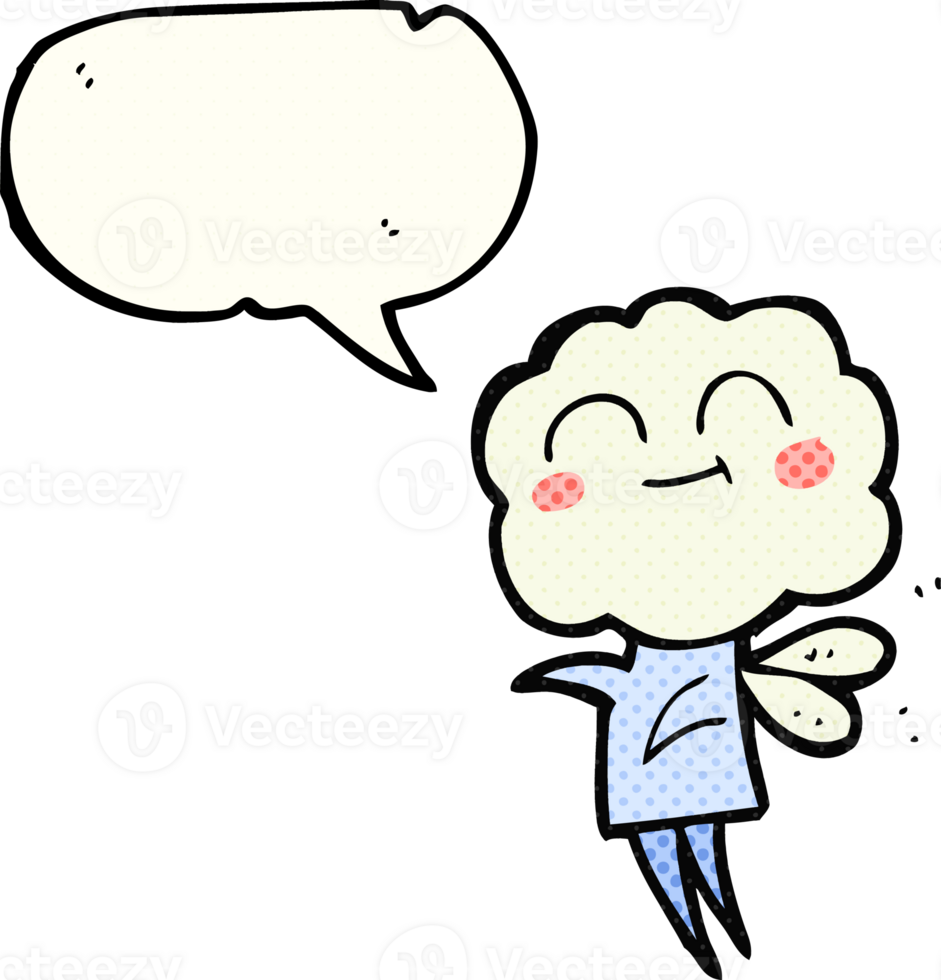 hand drawn comic book speech bubble cartoon cute cloud head imp png