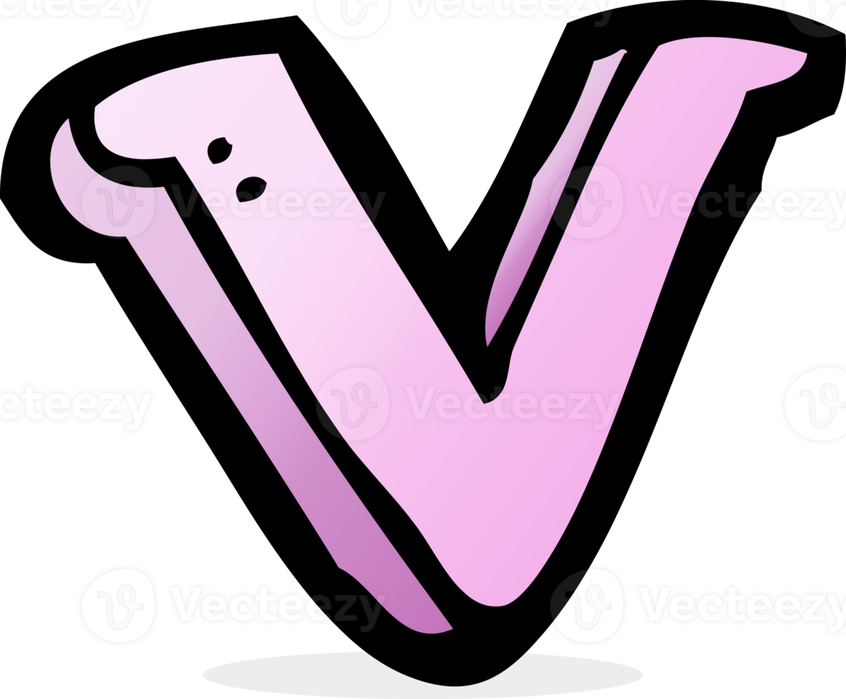 cartoon letter V png