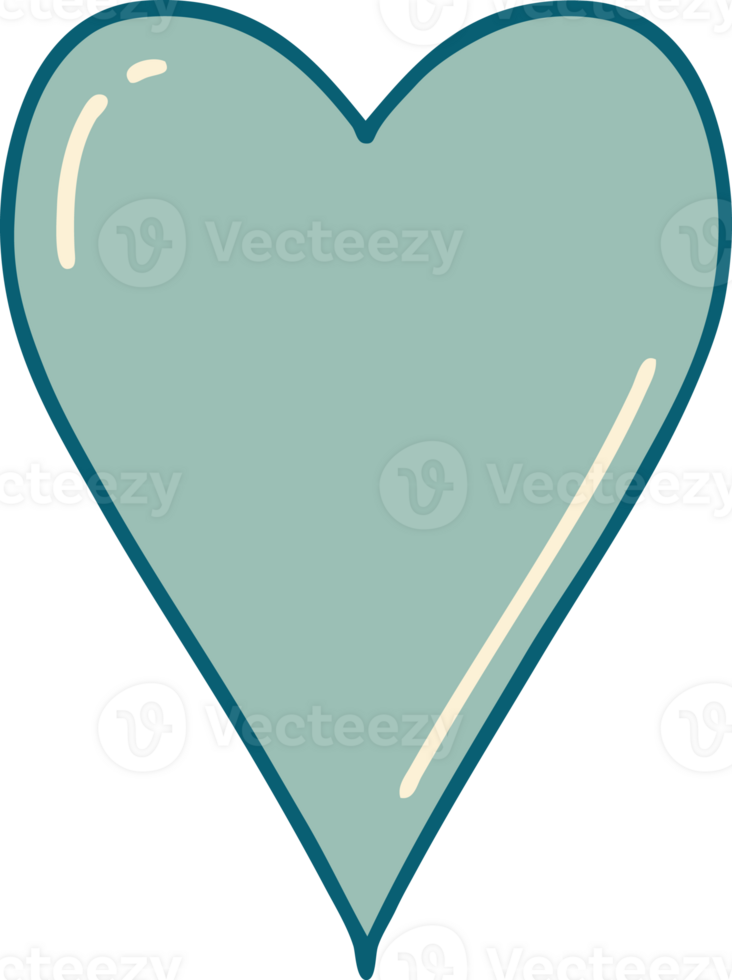 iconic tattoo style image of a heart png