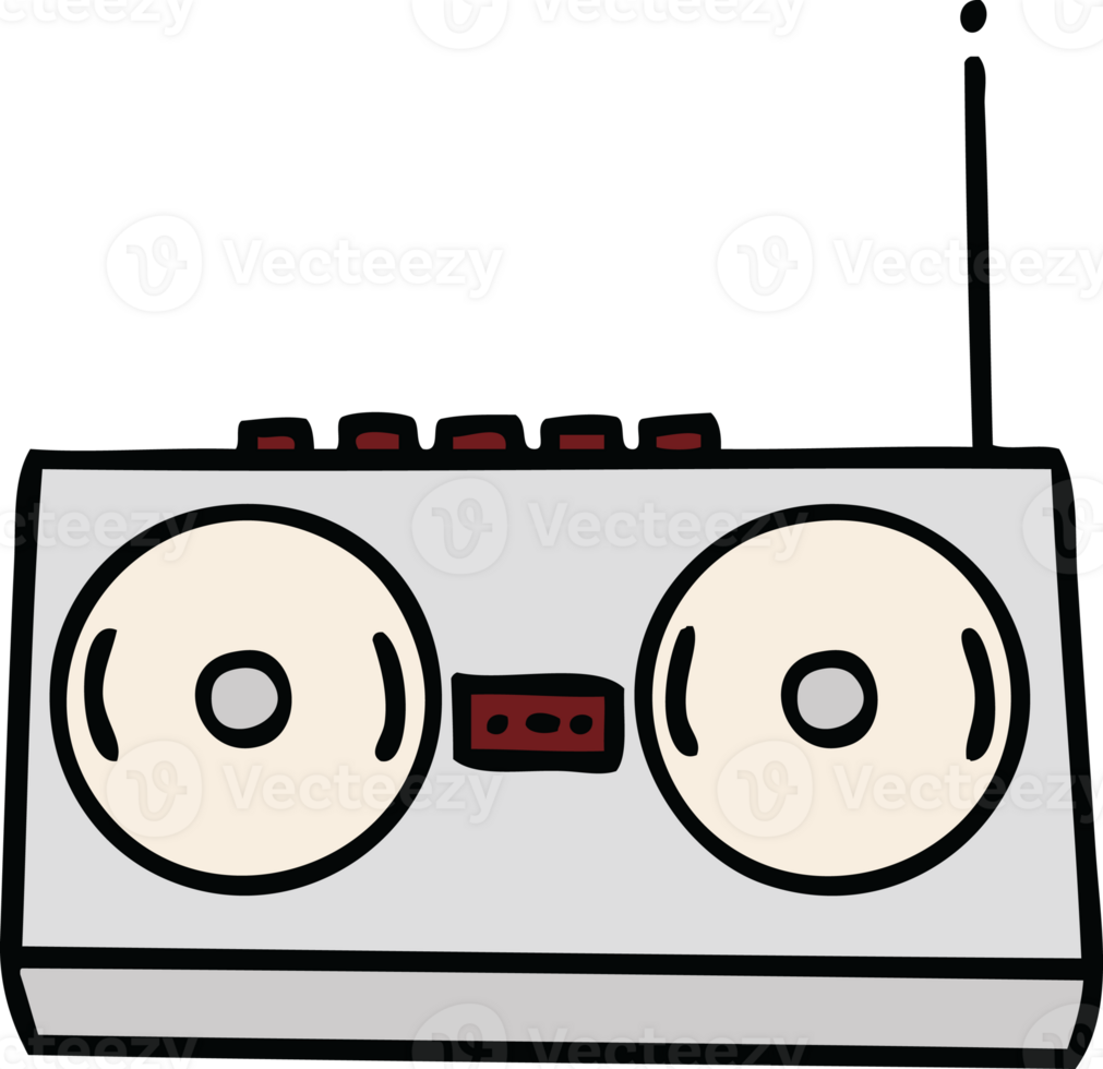 cute cartoon of a retro radio png