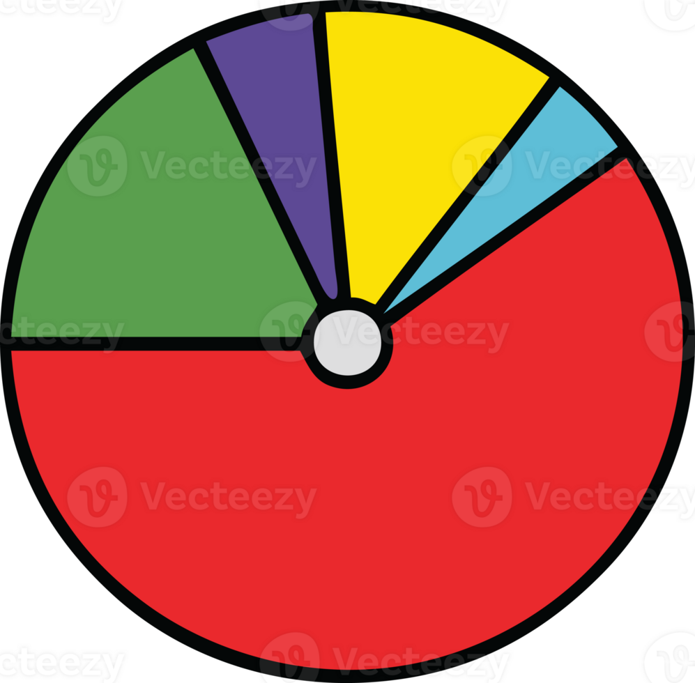 cute cartoon of a pie chart png