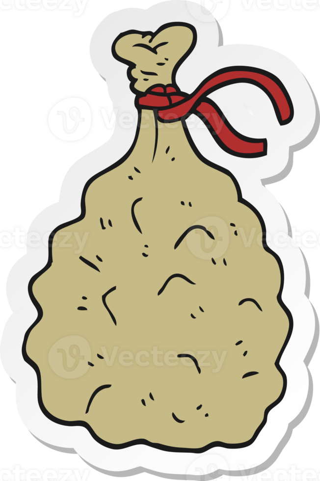 sticker of a cartoon sack png