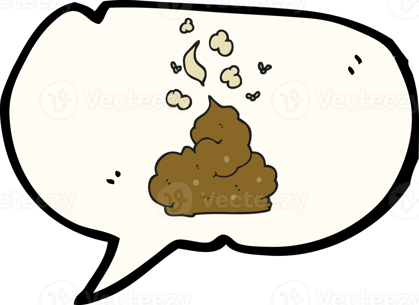hand drawn speech bubble cartoon gross poop png