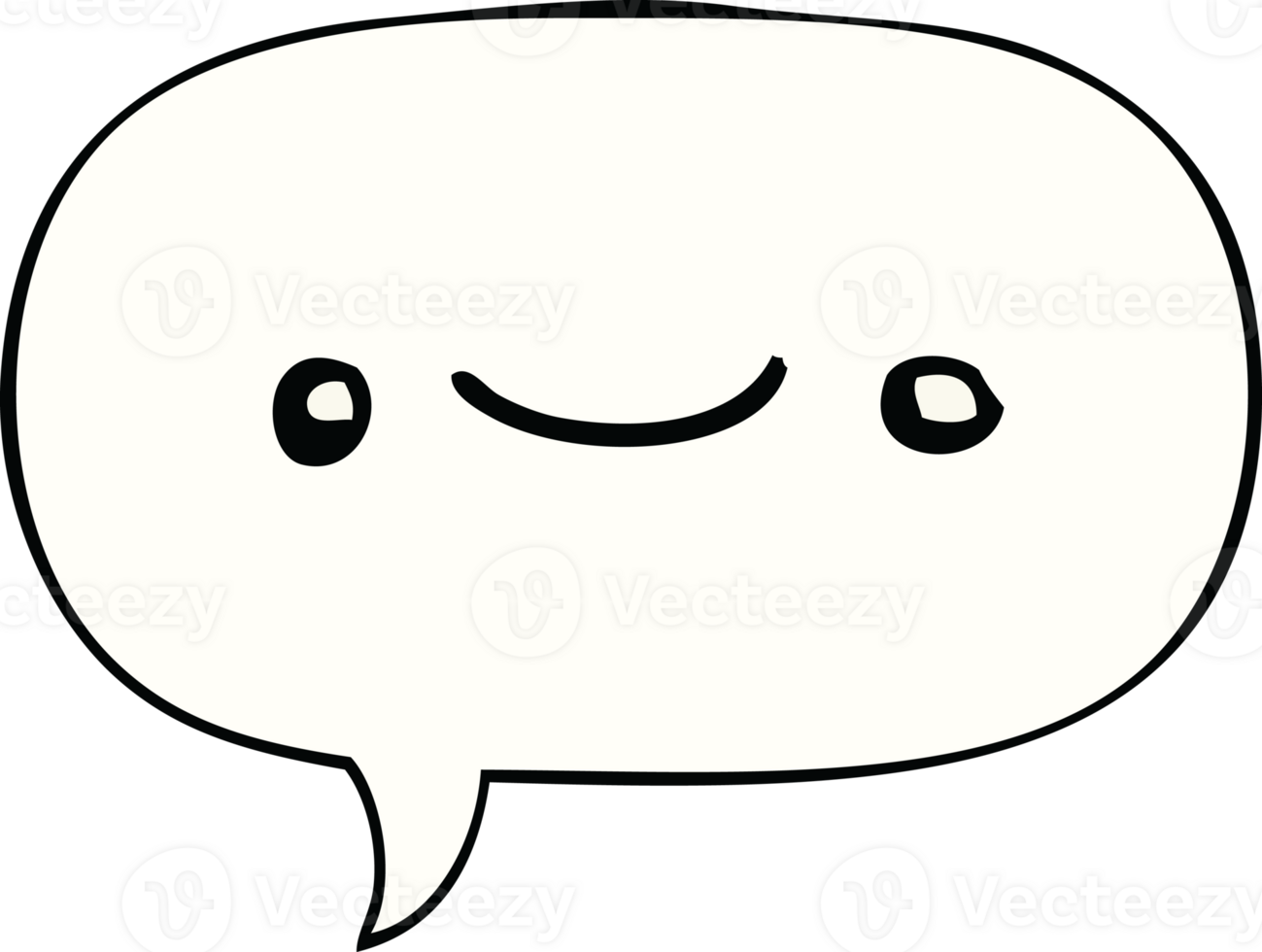happy cartoon face with speech bubble png