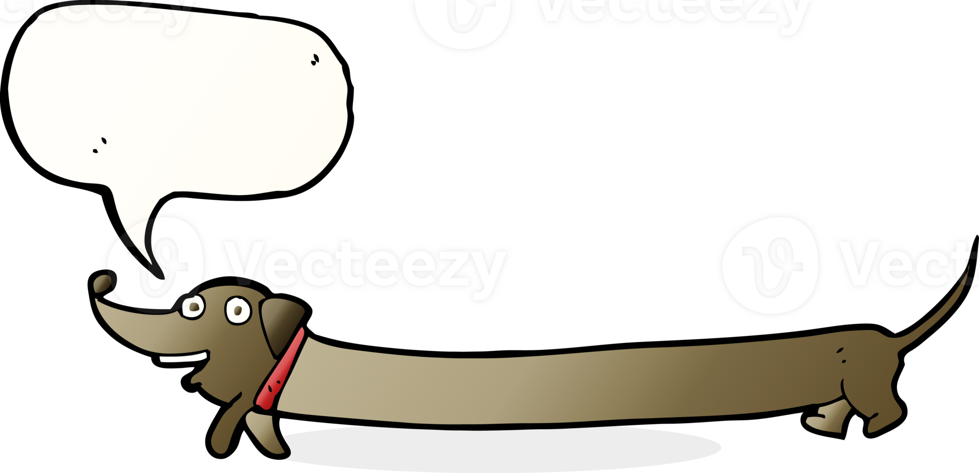 cartoon dachshund with speech bubble png