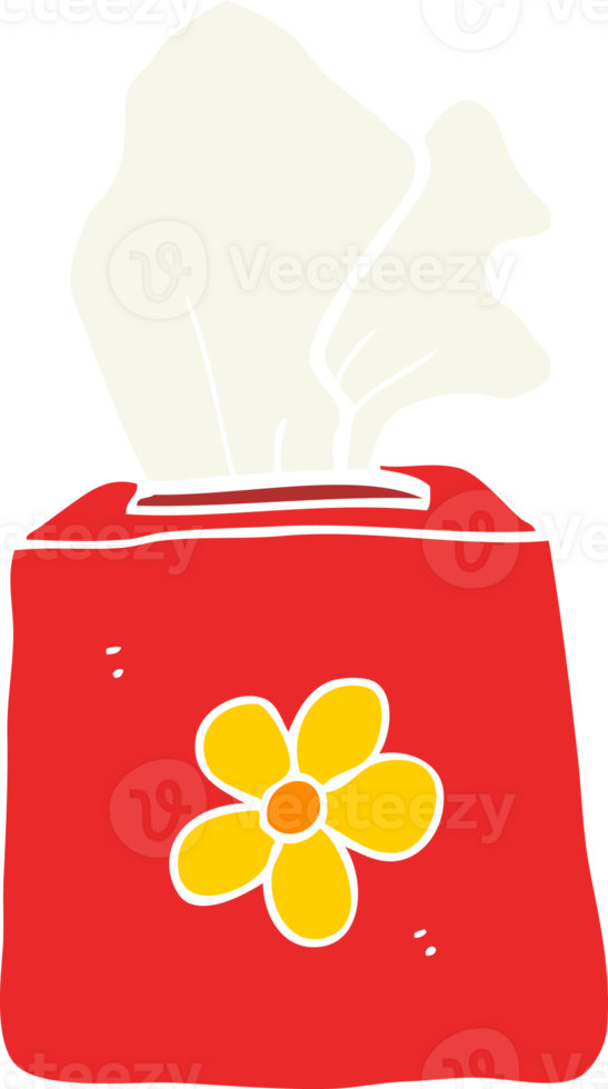 flat color style cartoon tissue box png