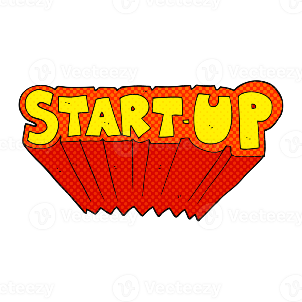 hand drawn cartoon startup symbol png