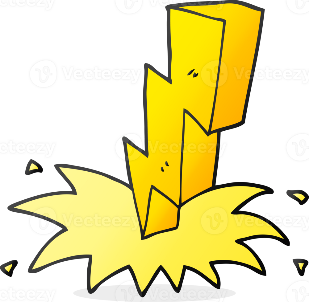 hand drawn cartoon lightning bolt png