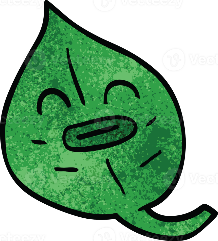 cartoon doodle autumnal leaf png