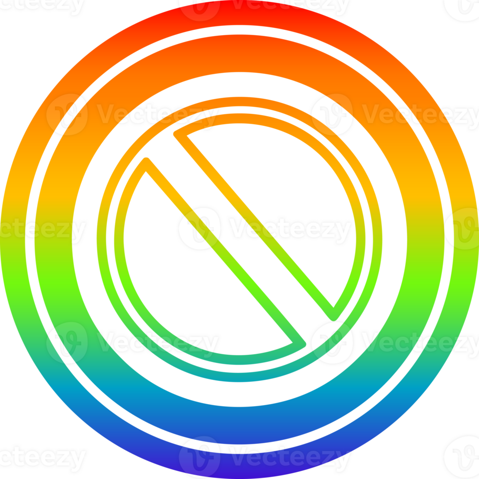 generic stop circular icon with rainbow gradient finish png