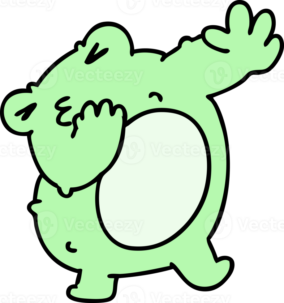cartoon of a frog dancing png