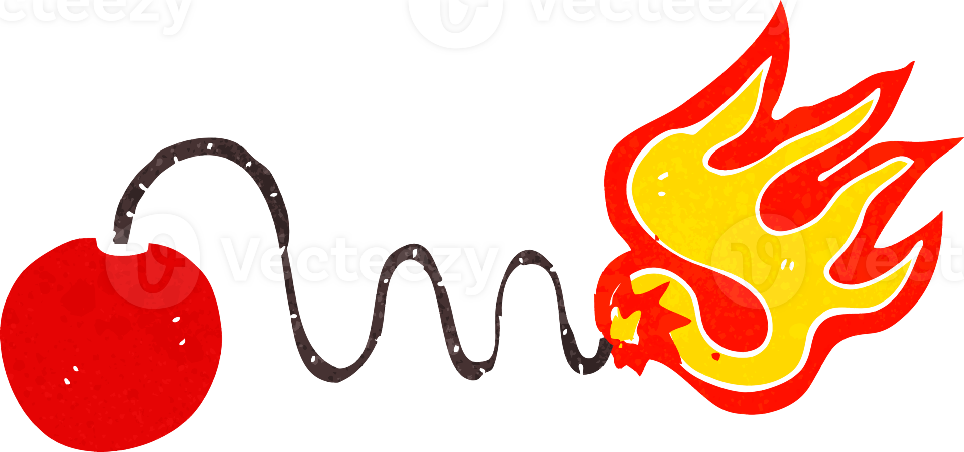cartoon bomb with burning fuse png