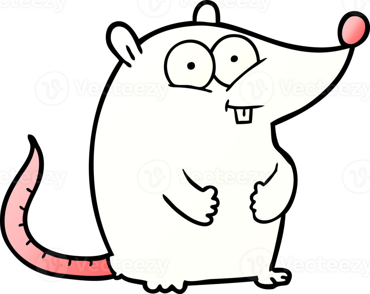 cartoon happy white lab mouse png