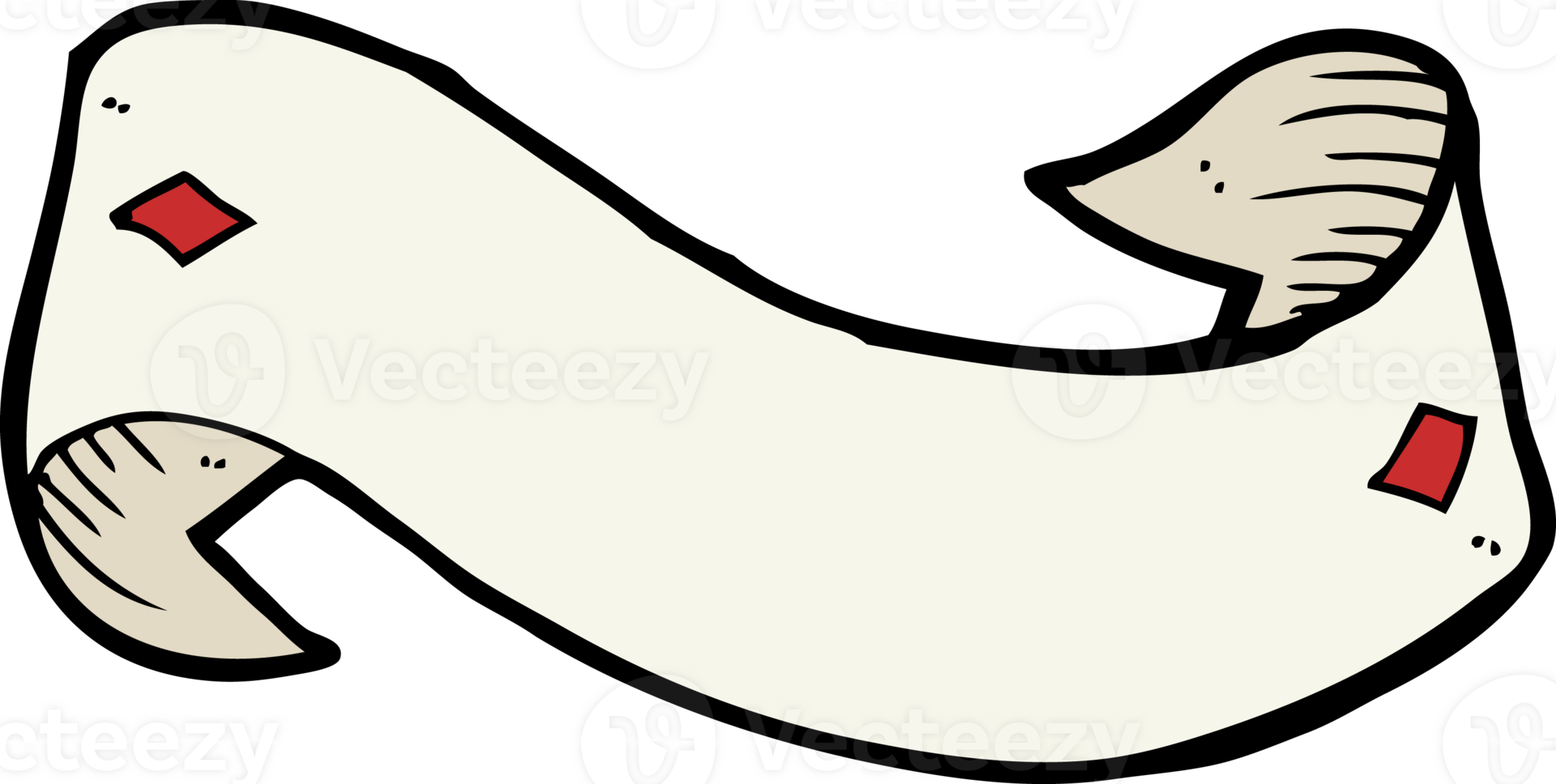 cartoon tattoo scroll banner png