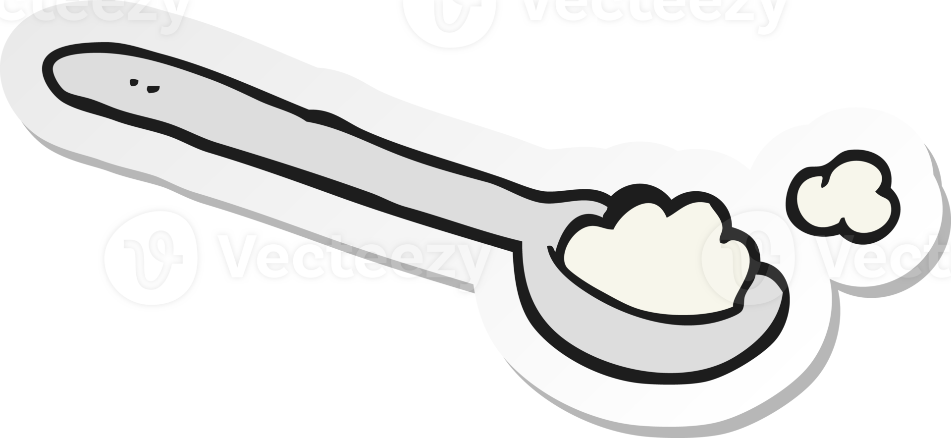 sticker of a cartoon teaspoon of salt png