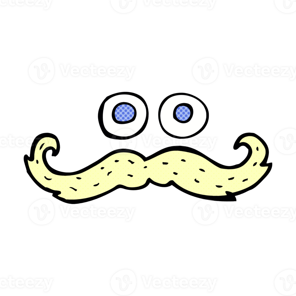 cartoon eyes and mustache symbol png