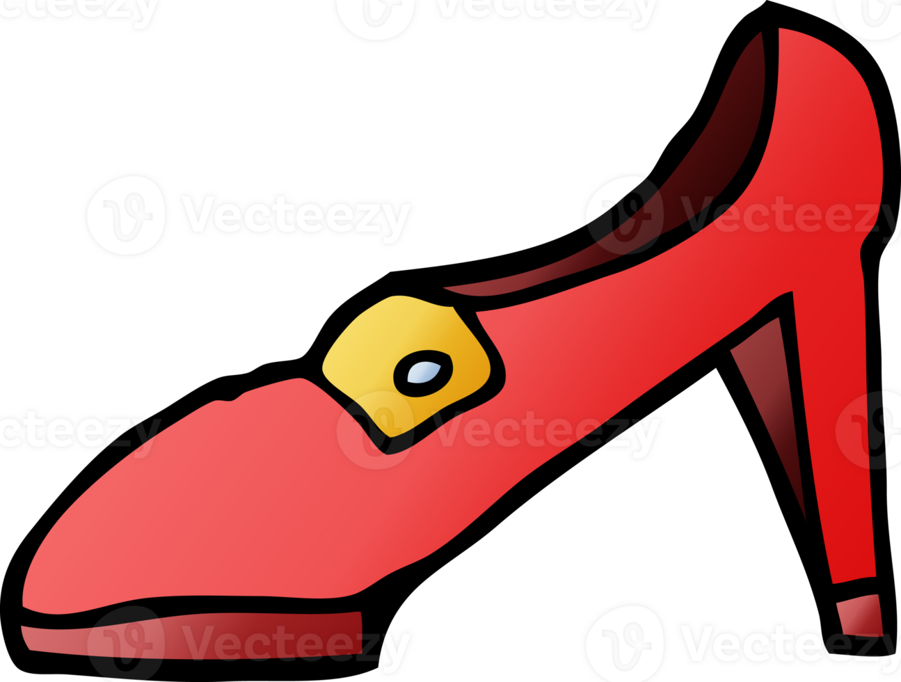 cartoon doodle of a red shoe png