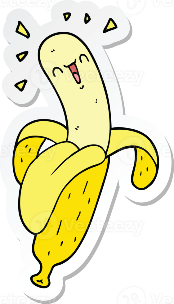 sticker of a cartoon banana png