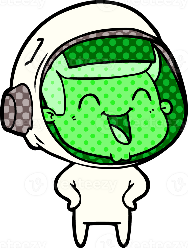 happy cartoon astronaut png