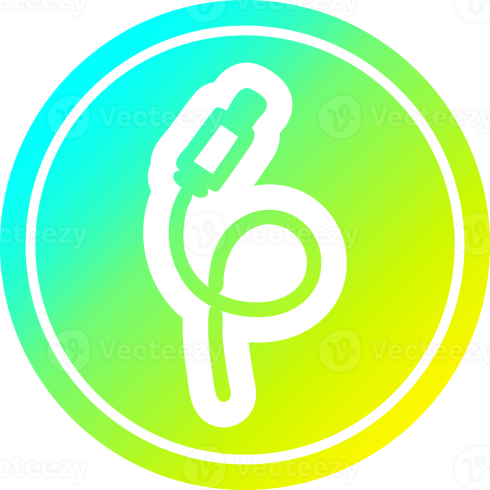 elektrisch Stecker kreisförmig Symbol mit cool Gradient Fertig png