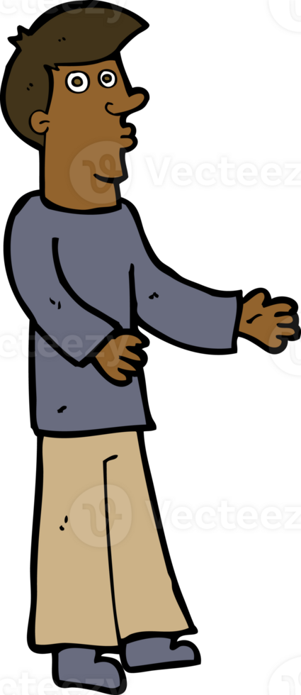 cartoon curious man png
