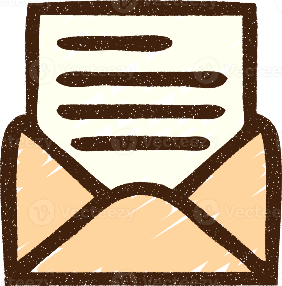 symbole de courrier dessin à la craie png