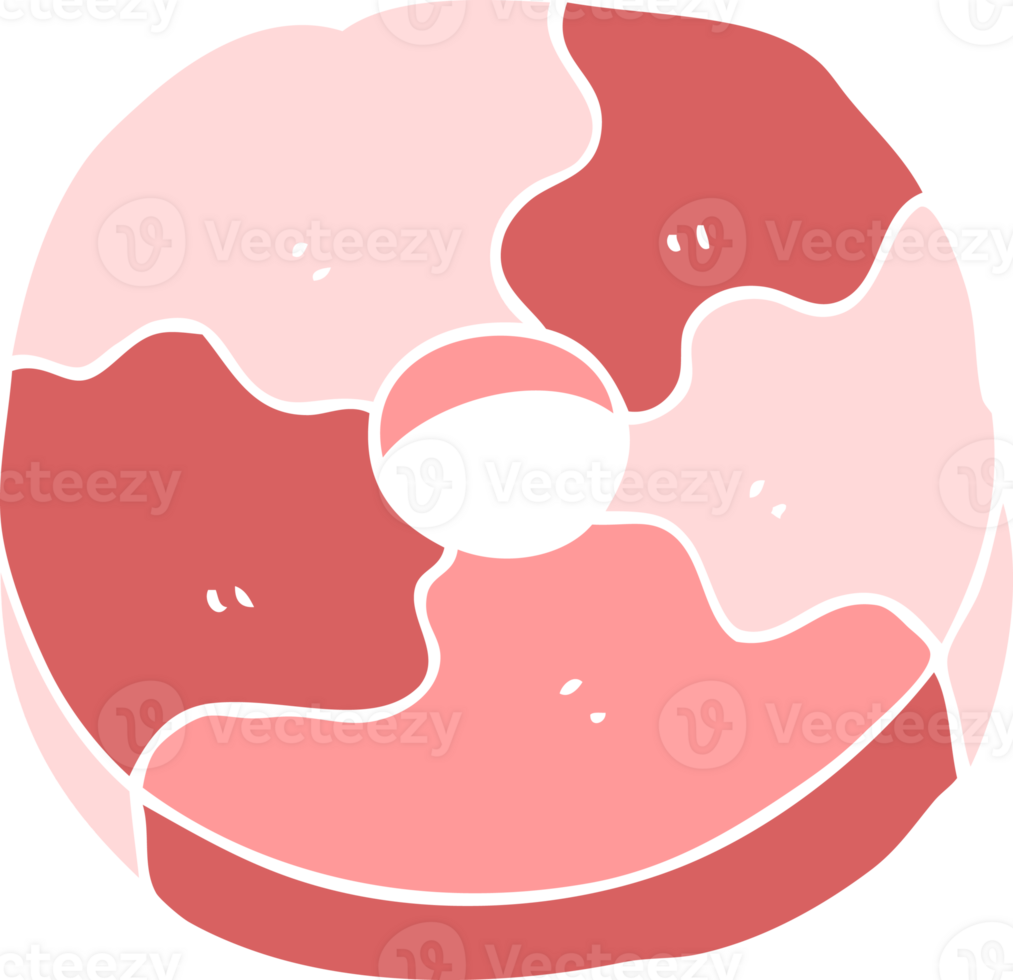 flat color style cartoon biscuit png