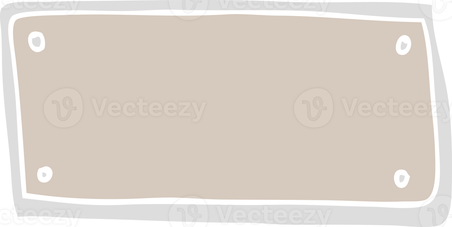 flat color illustration of blank sign png