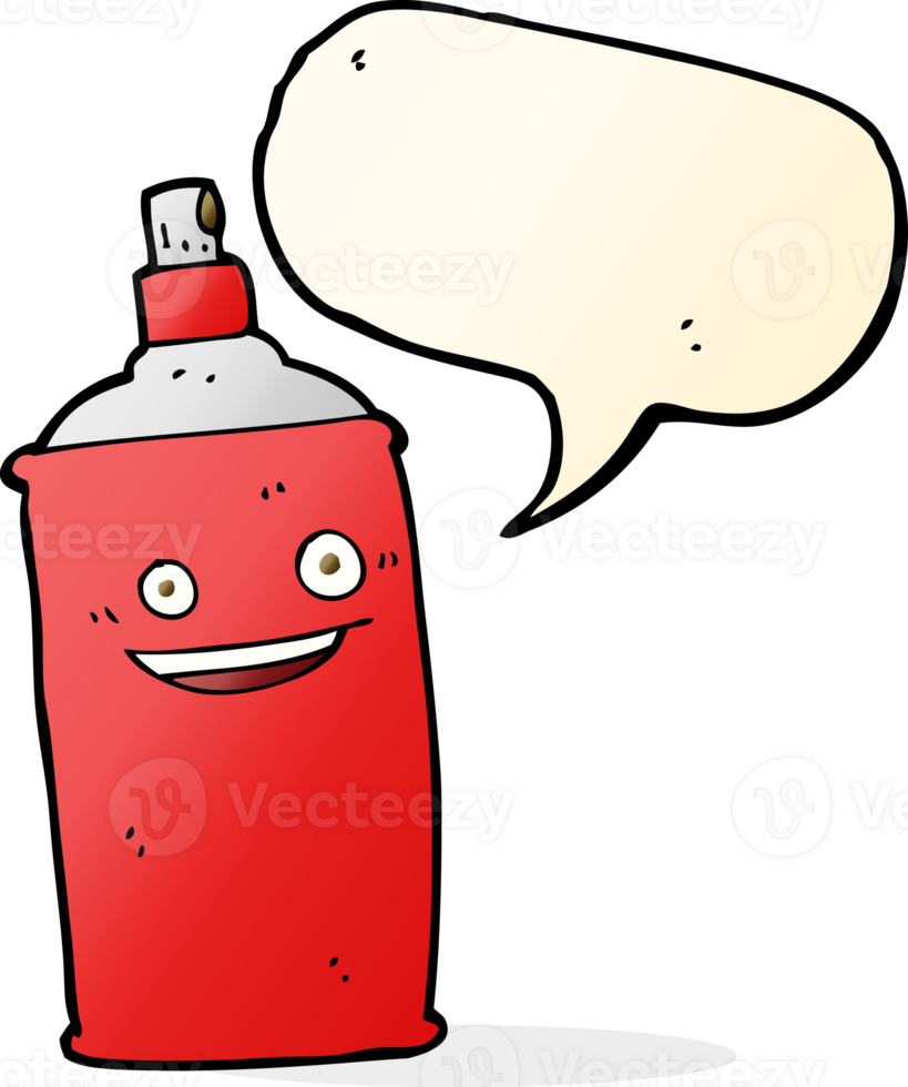 cartoon spray can with speech bubble png