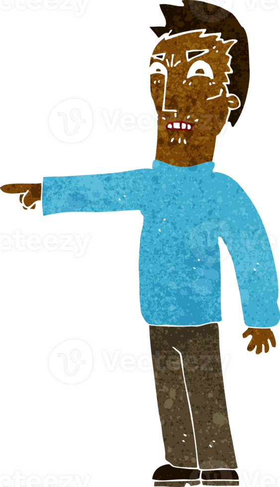 cartoon angry man pointing png