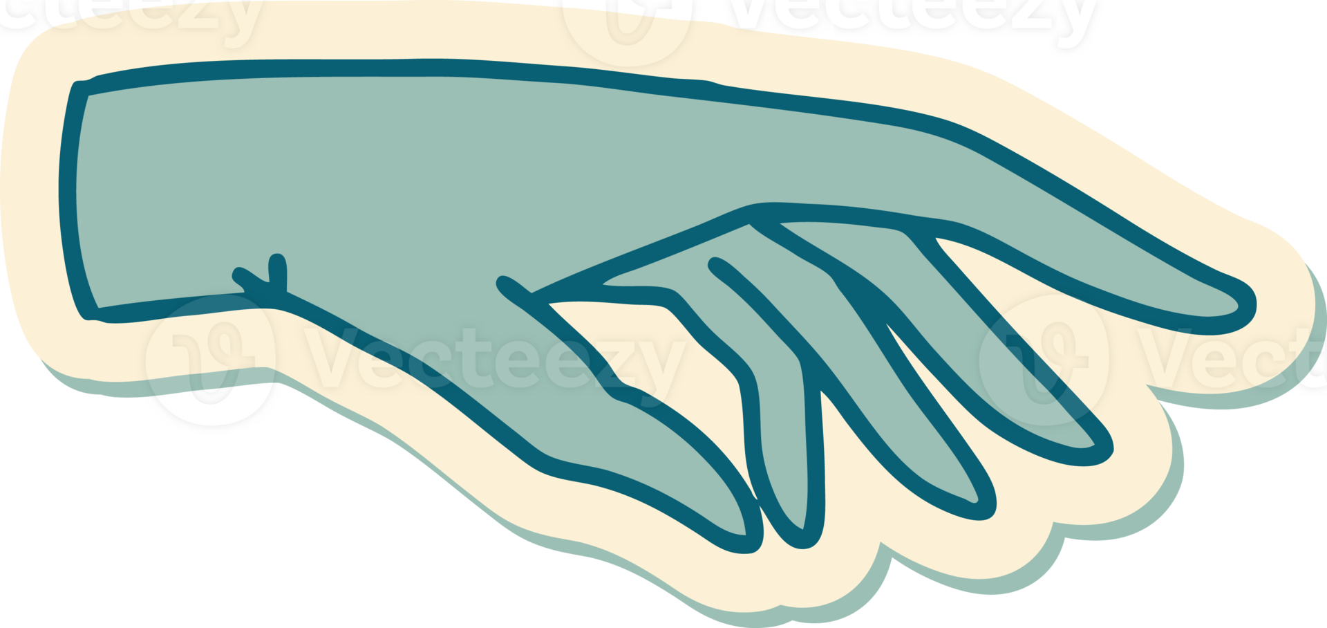 sticker of tattoo in traditional style of a hand png